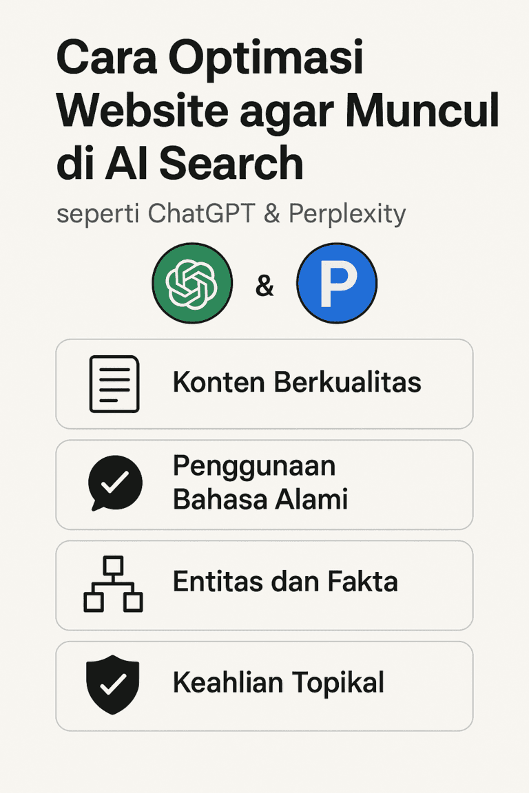 Cara Optimasi Website agar Muncul di AI Search seperti ChatGPT & Perplexity