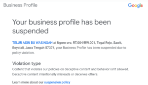 Cara Mengatasi Listing Google Bisnis yang Disuspend (Panduan untuk Pemilik Bisnis Lokal)