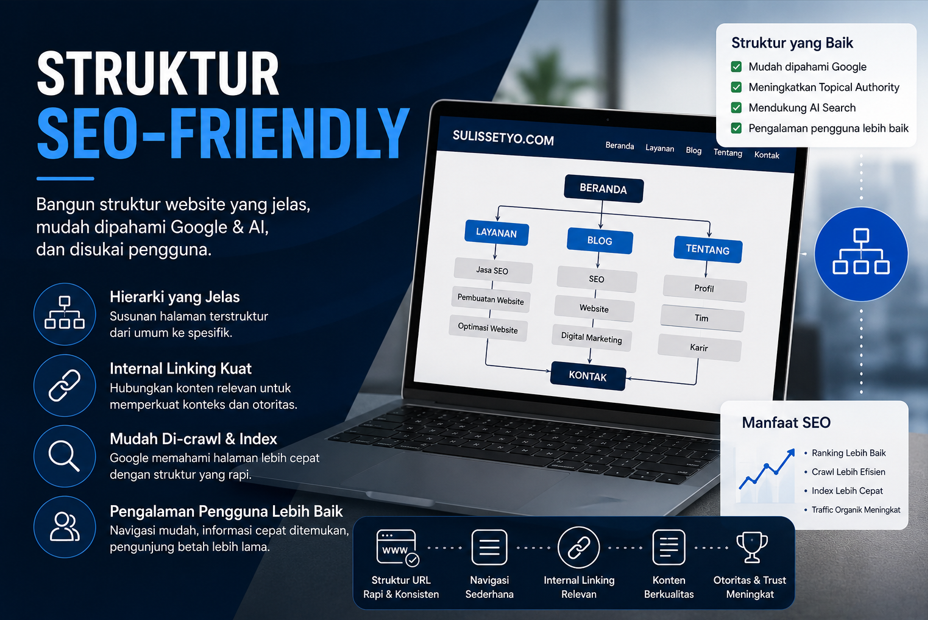 Struktur SEO-Friendly: Fondasi Tersembunyi yang Menentukan Apakah Google dan AI Memahami Website Anda