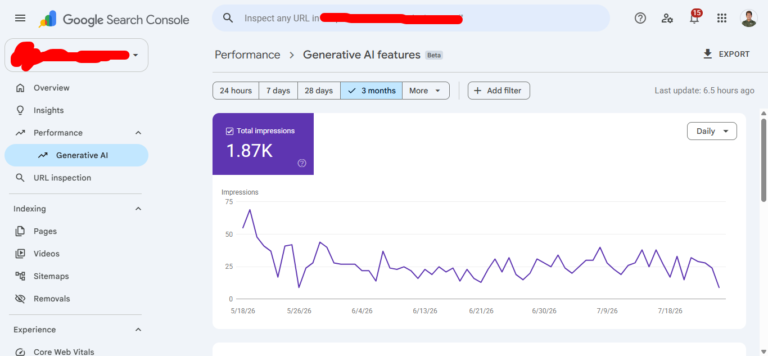 Melalui perkembangan terbaru pada bagian Performance, Google mulai memberikan visibility yang lebih baik terhadap bagaimana website mendapatkan exposure di pengalaman pencarian berbasis Generative AI.