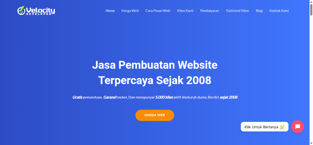2. Velocity Developer — Unggul dari Sisi Skala dan Reputasi Publik